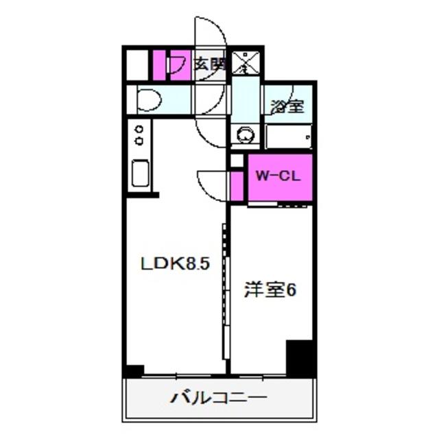 エステムプラザ京橋IIIリベルタ(1DK/3階)の間取り写真