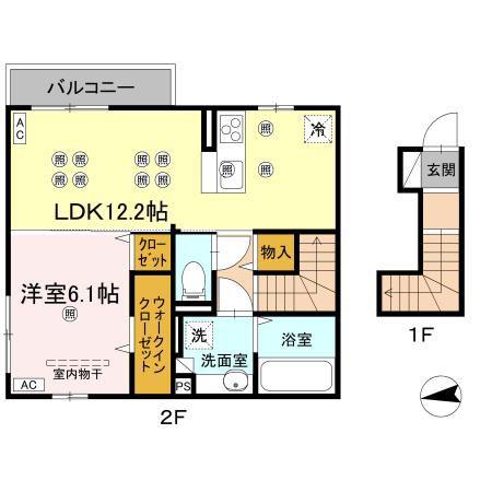 M-ONE丸の内(1LDK/2階)の間取り写真