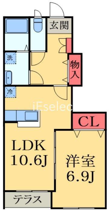 アルページュ(1LDK/1階)の間取り写真