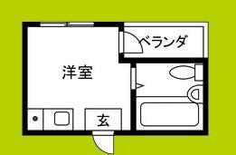 セラヴィ平野上町(ワンルーム/1階)の間取り写真