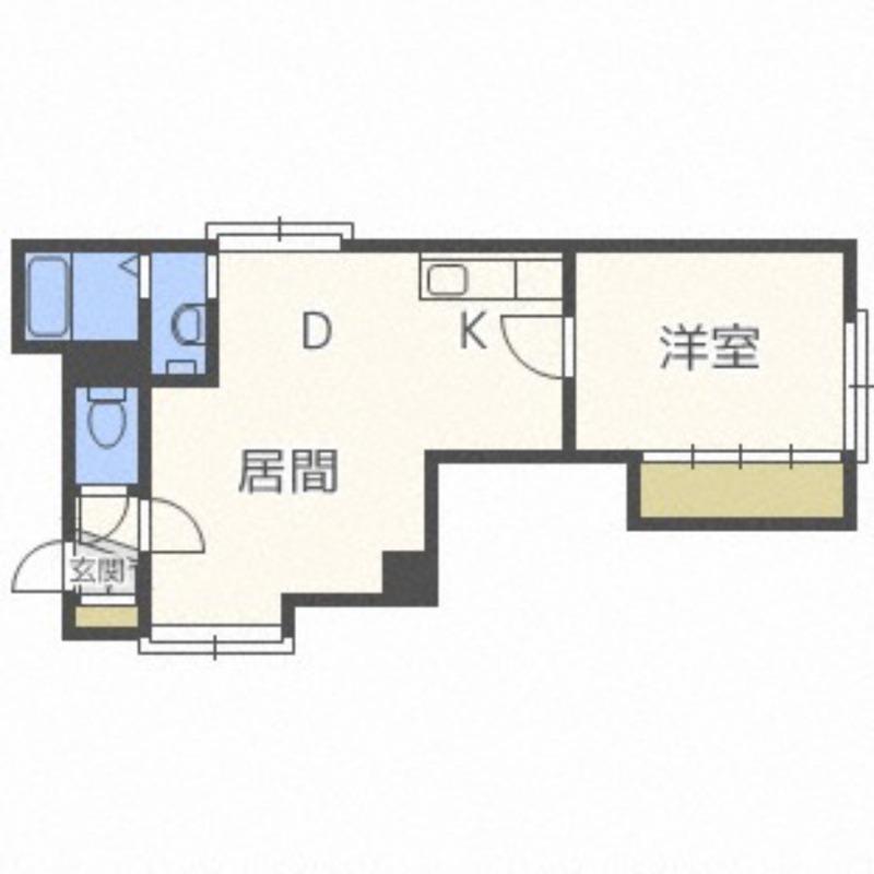 メゾンヨコオ(1LDK/2階)の間取り写真