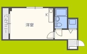 アストロヴィラ松屋町(ワンルーム/9階)の間取り写真