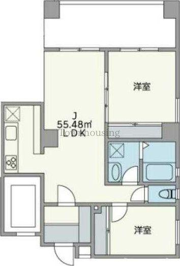JU TOWER FRONT両国(2LDK/5階)の間取り写真