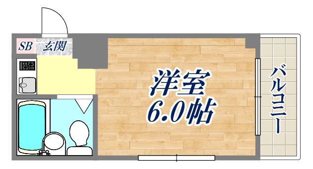 アメニティ塚口(1K/1階)の間取り写真