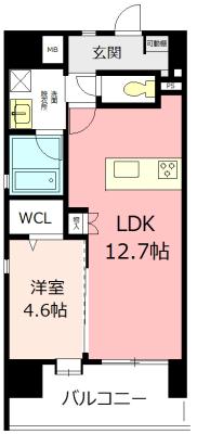 MAKIKI GARDEN PLACE(1LDK/3階)の間取り写真