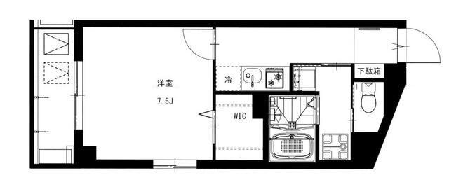 B CASA PRAZER ODAI(1K/3階)の間取り写真