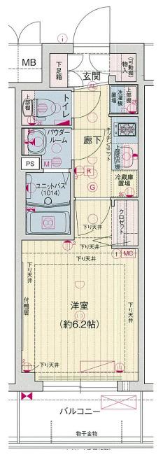 プレサンス OSAKA DOMECITYスクエア(1K/3階)の間取り写真