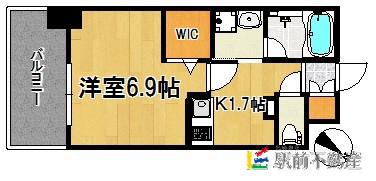 エンクレスト舞鶴II(1K/5階)の間取り写真