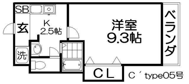 Mプラザ津田駅前11番館(1K/3階)の間取り写真