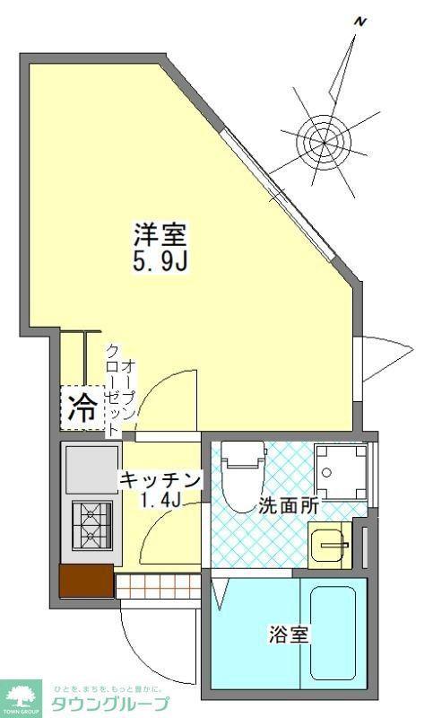 VIETA光が丘(1K/3階)の間取り写真