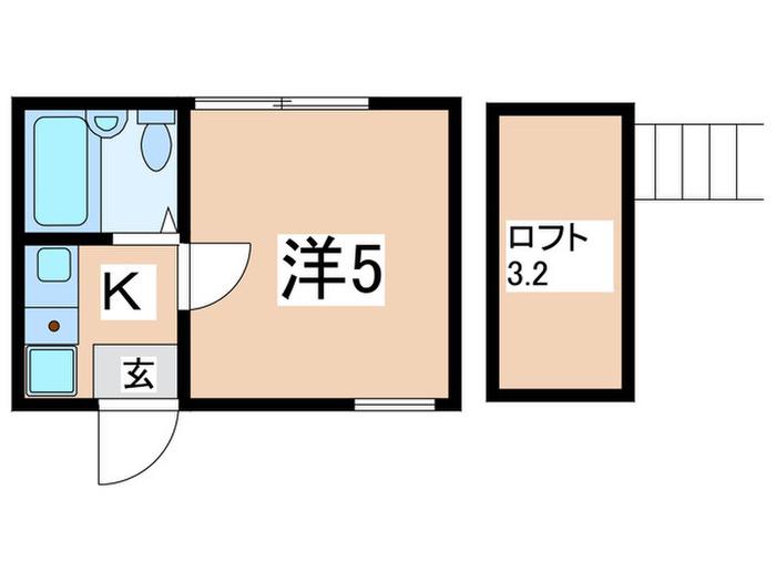 ヴィレ南阿佐ヶ谷(1K/1階)の間取り写真
