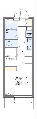 レオパレスパークビュー(1K/3階)の間取り写真