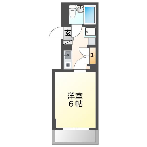 第14プロスパーちくさ(1K/4階)の間取り写真