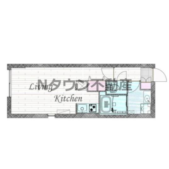 BRANCHE千代田(ワンルーム/5階)の間取り写真