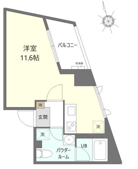 エンデュランス松戸(ワンルーム/4階)の間取り写真