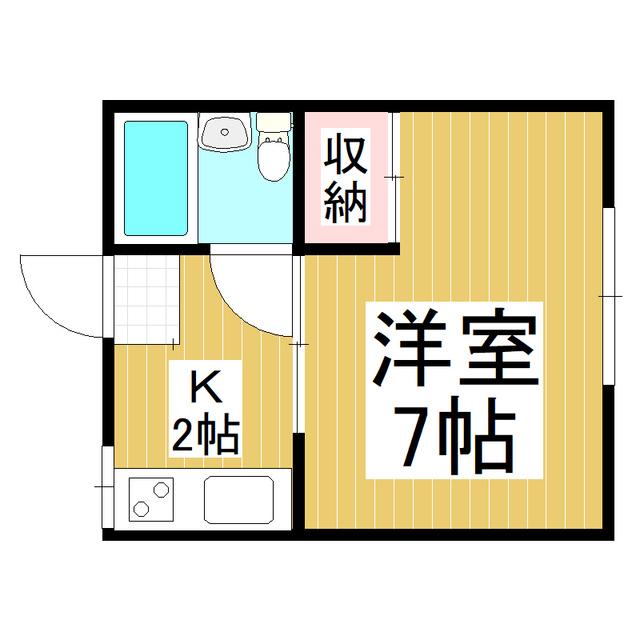 リバーハンズA(1K/2階)の間取り写真