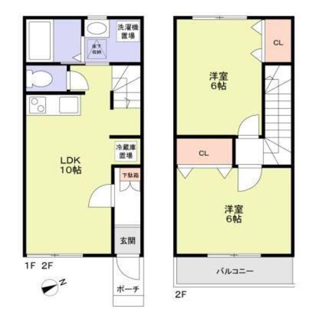 MTDサンフラワー5(2LDK/1階)の間取り写真