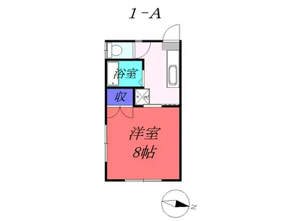 アイムズガーデン15(1K/1階)の間取り写真