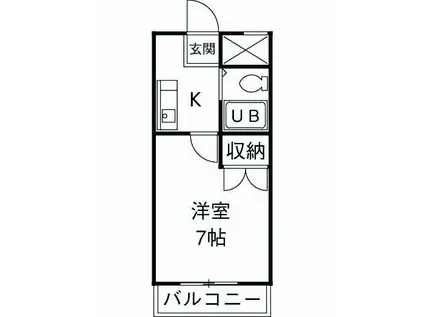 ドーム吉祥寺(1K/1階)の間取り写真