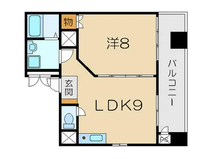 丸藤ビル(1LDK/5階)の間取り写真