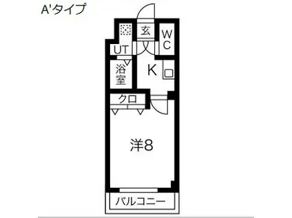 FR.IMP大阪城東(1K/3階)の間取り写真