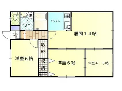 ドリームハイツI(3LDK/2階)の間取り写真