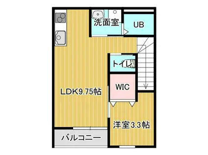 コート・ダカール中津(1LDK/2階)の間取り写真