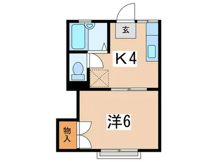 アパートメント島田(1K/2階)の間取り写真