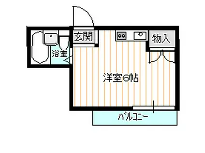 コンチネンタルハイツ熊谷(ワンルーム/1階)の間取り写真