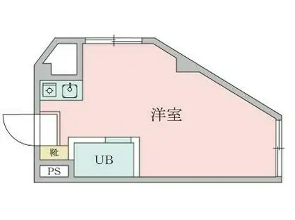 KMコートI(ワンルーム/2階)の間取り写真