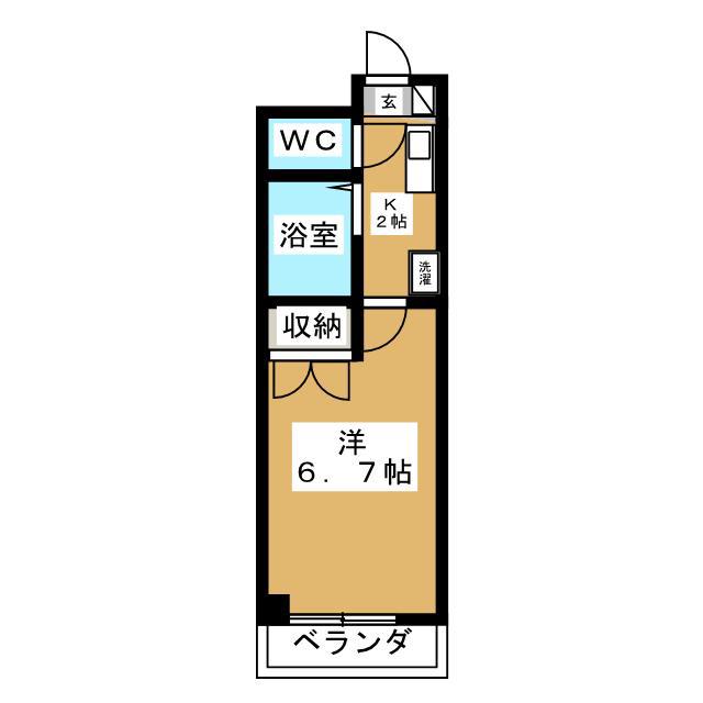 ピアクレール(1K/2階)の間取り写真