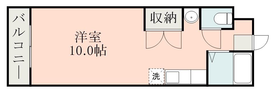エクセレント宇宿(ワンルーム/4階)の間取り写真