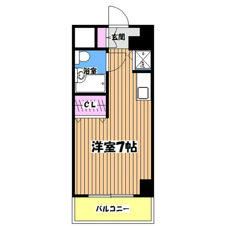 第62クリスタルマンション 5階階 間取り