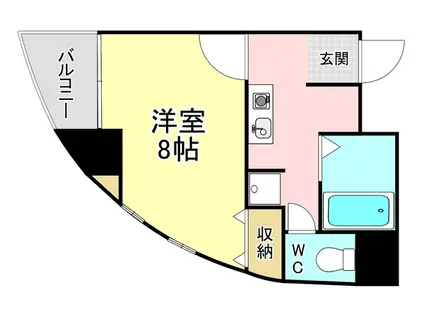 パークシャトー(1K/5階)の間取り写真