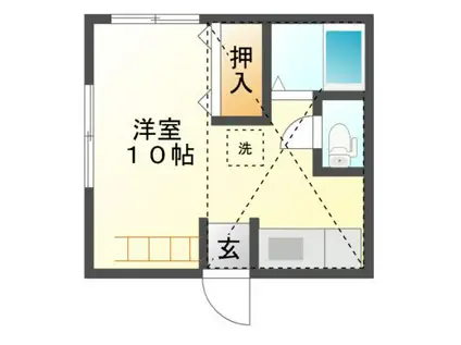 NOWHERE ROOM(ワンルーム/2階)の間取り写真