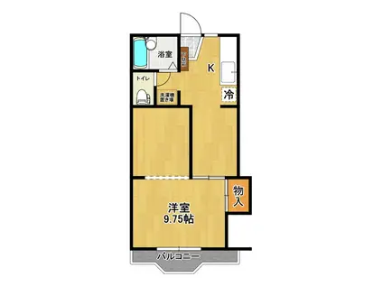 アメニティ亀田(1K/2階)の間取り写真