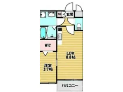 ナンノ第29号館(1LDK/1階)の間取り写真