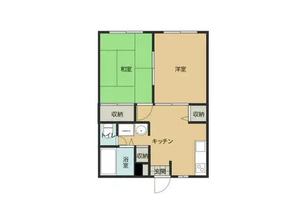 グランドリブラ(2K/1階)の間取り写真