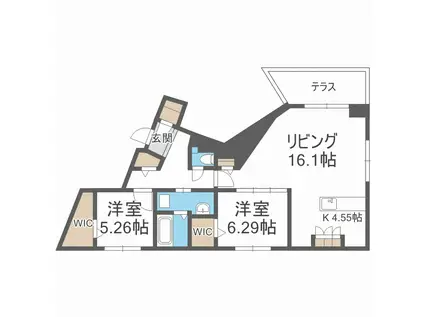 MIYANOMORI-CITY.STELLA(2LDK/1階)の間取り写真