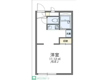 レオパレスフローラ(1K/1階)の間取り写真