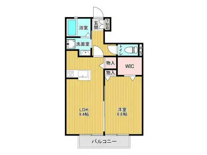 サニーヒル(1LDK/1階)の間取り写真