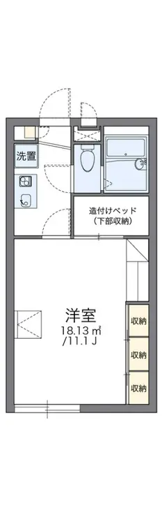 レオパレスポポー 2階階 間取り