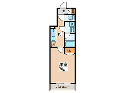 CREVISTA氷川台(1K/1階)の間取り写真