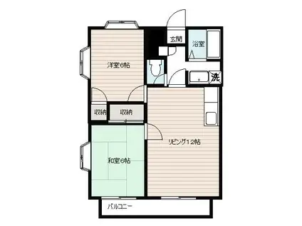 アフロディーテ(2LDK/3階)の間取り写真