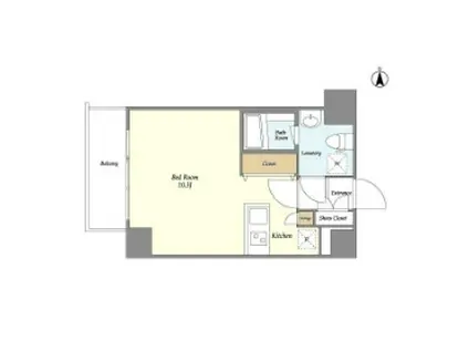 インキュベトウキョウ(ワンルーム/1階)の間取り写真