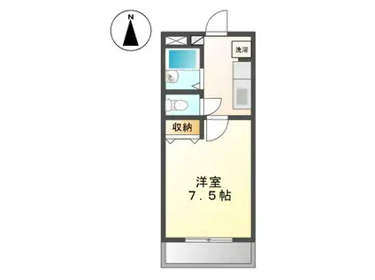 ドリームタウン(1K/2階)の間取り写真