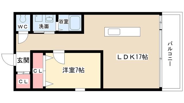 グリシーヌII(1LDK/2階)の間取り写真