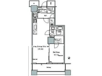 THE TOKYO TOWERS MIDTOWER(1LDK/20階)の間取り写真