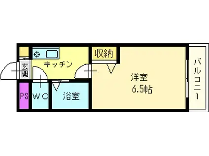 SEIBY朱鷺(1K/3階)の間取り写真