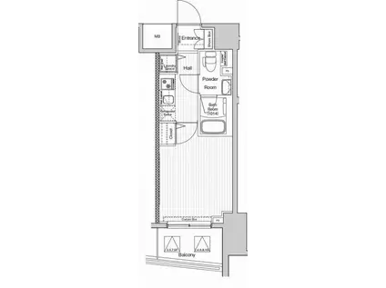 ベルシード阪東橋マキシヴ(1K/4階)の間取り写真